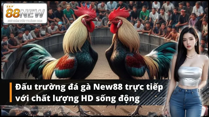 Đấu trường đá gà New88 trực tiếp với chất lượng HD sống động