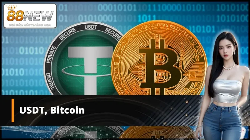 Rút tiền New88 bằng USDT/ Bitcoin mới mẻ, hiện đại