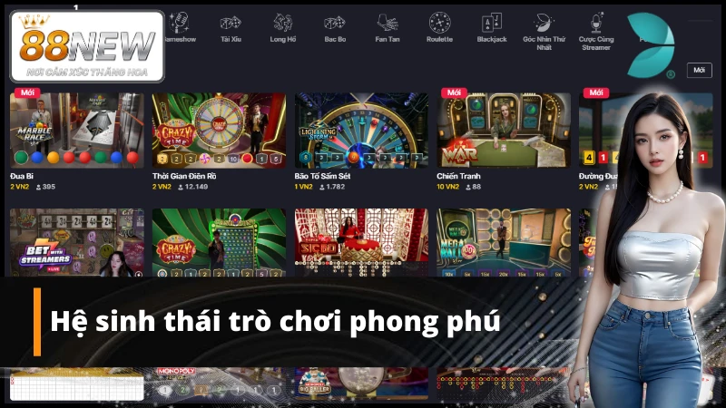 Kho trò chơi đánh bài phong phú tại sảnh game EVO
